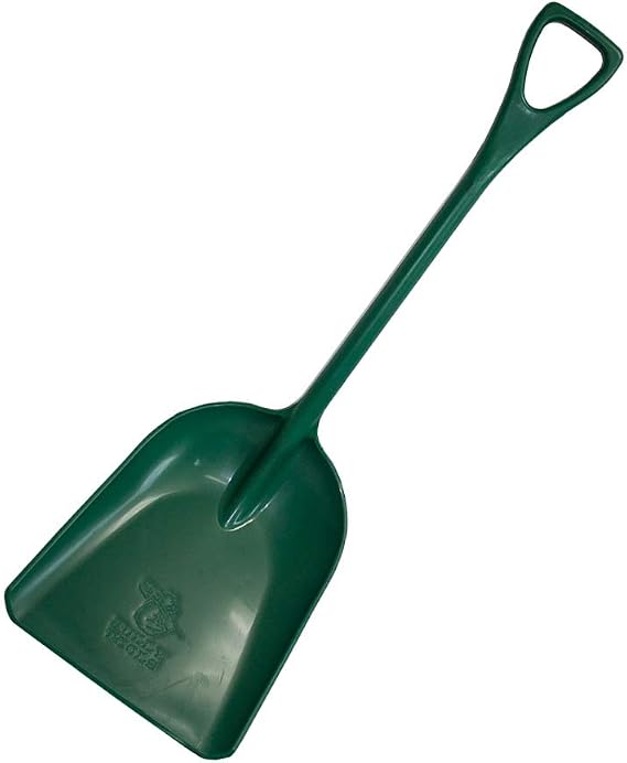 Bully Tools 42" One-Piece Poly Scoop Shovel D-Grip Green, Made in USA
