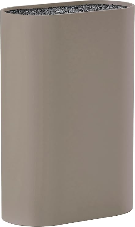 Zone Denmark Singles bıçak bloğu, bıçak bloğu, bıçak tutucu, bıçak standı, tüm bıçakları saklama, 17 x 9 cm, yükseklik 24 cm, boz kahverengi (kahverengi)