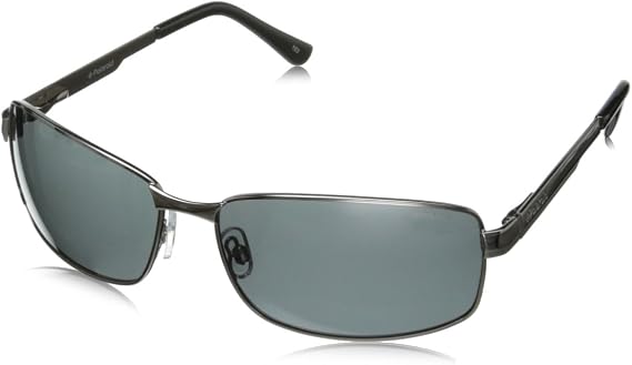 Polaroid Men's P4416 Rectangular, Gun Sunglasses