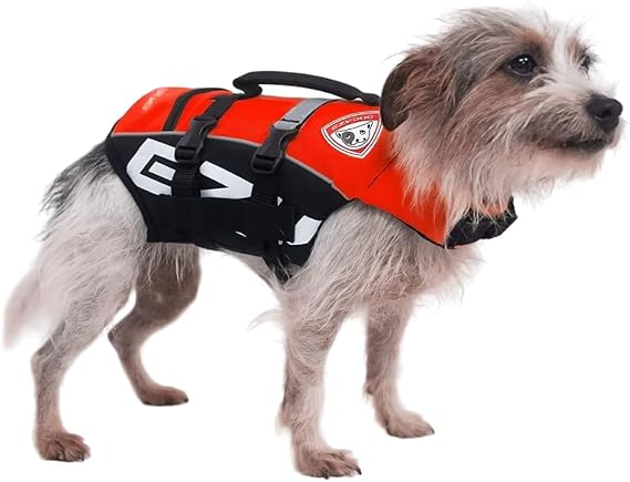EzyDog DFD Micro Dog Life Jacket for Small Dogs - X-Small, Red