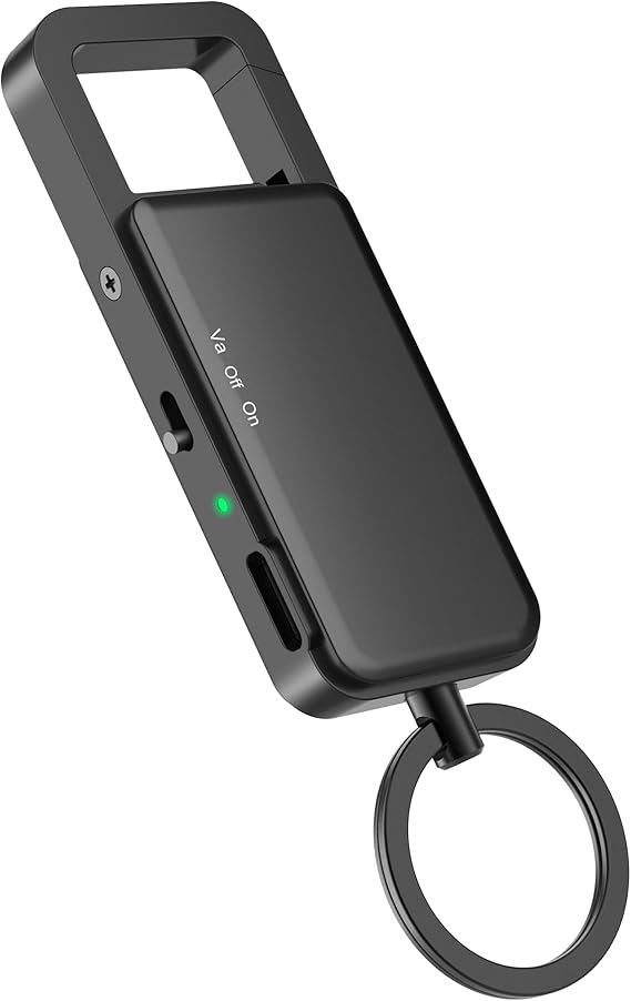 64GB Keychain Digital Voice Recorder with Playback Mini USB-C Audio Recorder, 25-Hour Battery, Voice Activated, Noise Reduction, WAV Format, for Lectures, Meetings, Interviews, Notes