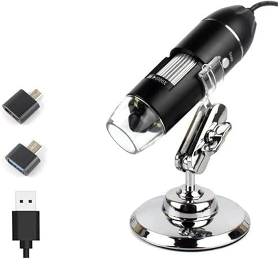Microscope Accessories Kit 1000X /1600X LED USB Digital Microscope Portable Electronic Camera Microscopio Microscope Slides (Color : USB mini Bracket, Size : 1600X)