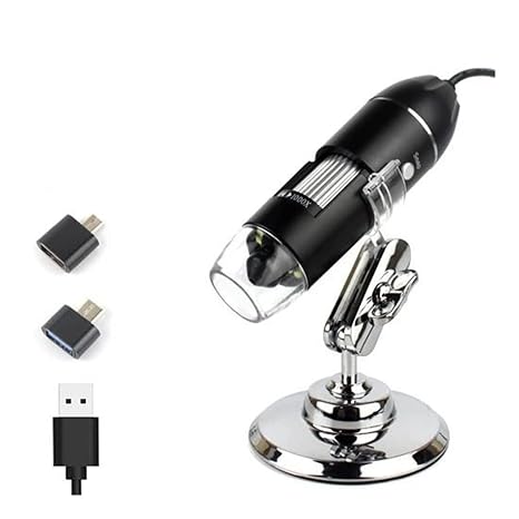 Lab Microscope Accessories 1000X /1600X LED USB Digital Microscope Portable Electronic Camera Microscopio(USB mini Bracket,1600X)