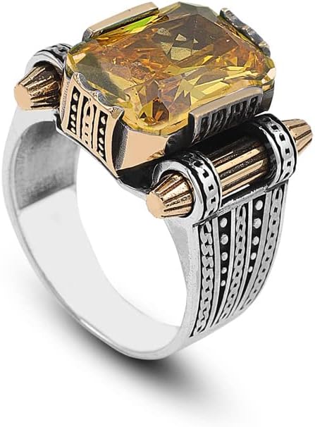 Men Handmade Ring, Tiger Eye Stone Ring, Tiger Eye Gemstone Ring, Turksh Handmade 925k Sterling Silver Ring, Gift For Him