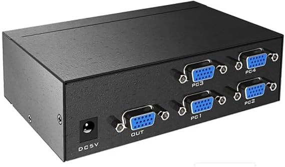 4-Channel Quad VGA Video Multi-Viewing Multiplexer with IR Remote