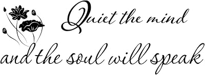 Fencosyn Quiet The Mind and The Soul Will Speak Vinyl Wall Decal Art Letters Meditation Sayings Yoga Pilates Home Bedroom Office Decoration Quotes