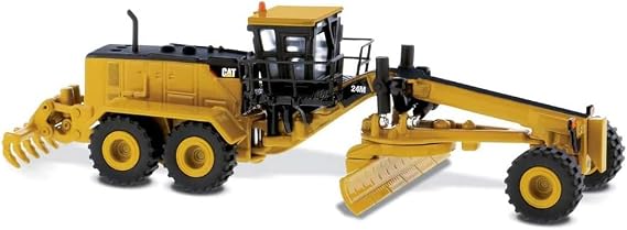 Diecast Masters 1:125 Caterpillar 24M Motor Grader, Elite Series Cat Truck | Scale Model Collectible Construction Trucks Truck, 85539