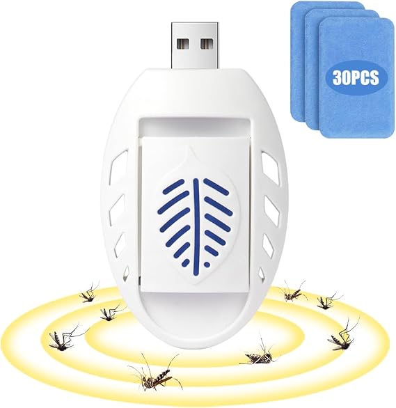 AOOWU USB Mosquito Repellent Plug In Mosquito Killer, Indoor Insect Repellent with 30 Mosquito Repellent Tablets, Mosquito Killer, Summer Sleep Insect repellent