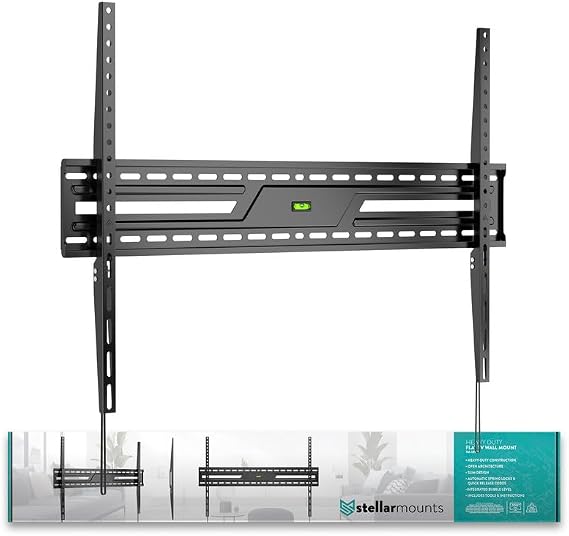 Ultra Slim Flush TV Wall Mount Bracket for TCL QM6K QDMini LED 4K Smart with Google 65QM6K 65Inch TV - 1.2" Low Profile, Industrial Grade 165lbs, Easy Installation