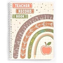 120 Pages Teacher record book 11 x 8.27inch Teacher grade book Spiral bound Lesson planner Attendance book for School Classroom Office Supplies,Double Sided Printing