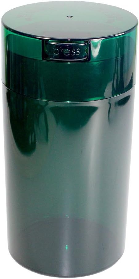 Tightvac - 3oz to 12 Ounce - Patented Airtight Container | Multi-use Vacuum Container Works as Smell Proof Containers for Herbs and Dry Goods. Green Tint
