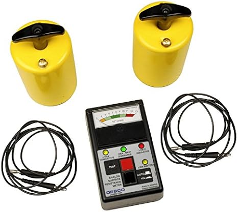 DESCO 19784 Analog Surface Resistance Test Kit, 10V-100 V Power Range