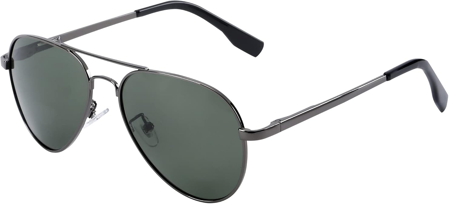 Onrtry Small Polarized Aviator Sunglasses for Boys Girls 52MM