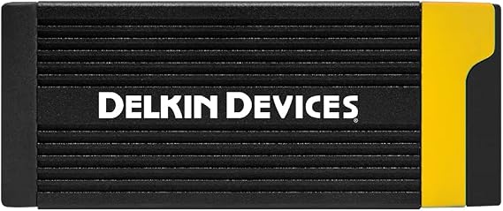 Delkin Devices USB 3.2 CFexpress Type A & UHS-II SD Card Reader, 10Gbps Dual-Slot for Professional Filmmakers, Photographers & Content Creators, Windows & Mac Compatible (DDREADER-58)