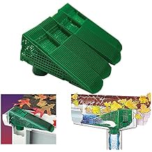 The Wedge Downspout Gutter Guard - Eliminates Downspout Pipe Clogs from Leaves and Debris - 4-Pack (Green)