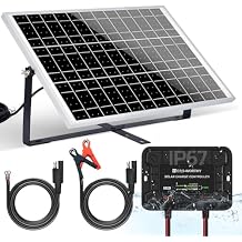 ECO-WORTHY 25W 12V Solar Battery Charger Trickle Maintainer, 25W Waterproof Solar Panel Kit  Adjustable Mount Bracket  Upgrade Controller,for 12V Batteries Cars RV Boat Motorcycle Marine