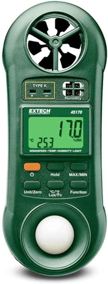 Extech 45170 4-in-1 Environmental Meter, Anemometer and Light