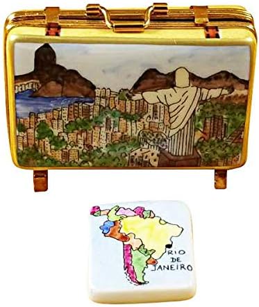 Rio Suitcase - Limoges Box Authentic Porcelain Figurine From France