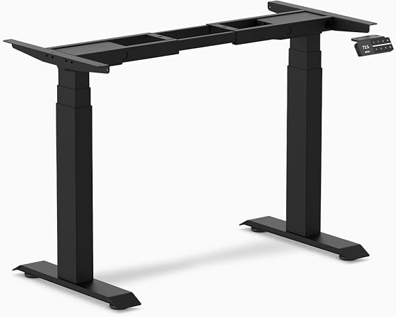 Desky Dual Mini Standing Desk Frame Matte Black