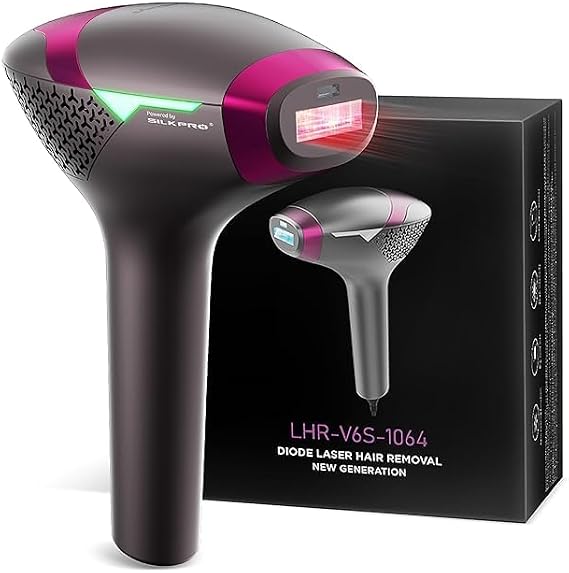DermRays 1064nm Diode Laser Hair Removal for Women Men Skin Tone 1-6 Ice Cooling Hair Removal Wide Angle Hair Removal for Face Body Deep Skin