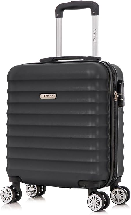 FLYMAX Easyjet 45x36x20 Carry on Suitcase Approved Underseat Cabin Bag Case Lightweight Hand Luggage 2.2KG 29L Black