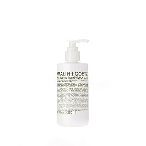 MALIN+GOETZ Eucalyptus Hand + Body Scrub, Resurfacing Cleanser, 8.5 fl Oz