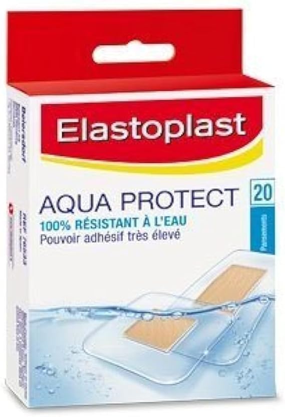 Elastoplast Aqua Protect Plasters 100% Waterproof (20), Waterproof Plasters Ideal for Washing, Showering, Bathing and Swimming Plasters Waterproof