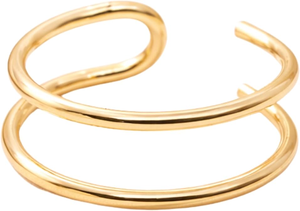 Fake Lip Ring No Piercing, Double Lip Cuff Clip On Faux Lip Piercing, Gold Filled Rose Gold Filled or Sterling Silver Lip Jewelry, Delicate Minimal Lip Ring, 8-13 mm