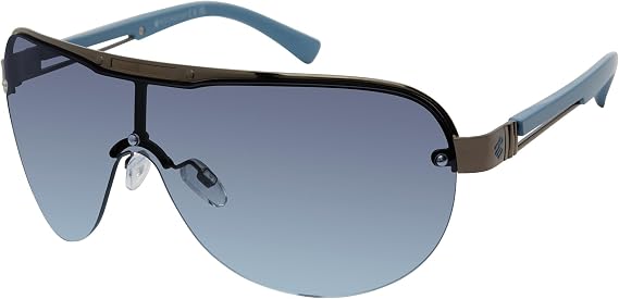 Rocawear mens R1555 Metal Shield Uv400 Protective Aviator Pilot Sunglasses. Gifts for Men With Flair, 142 Mm Aviator Sunglasses
