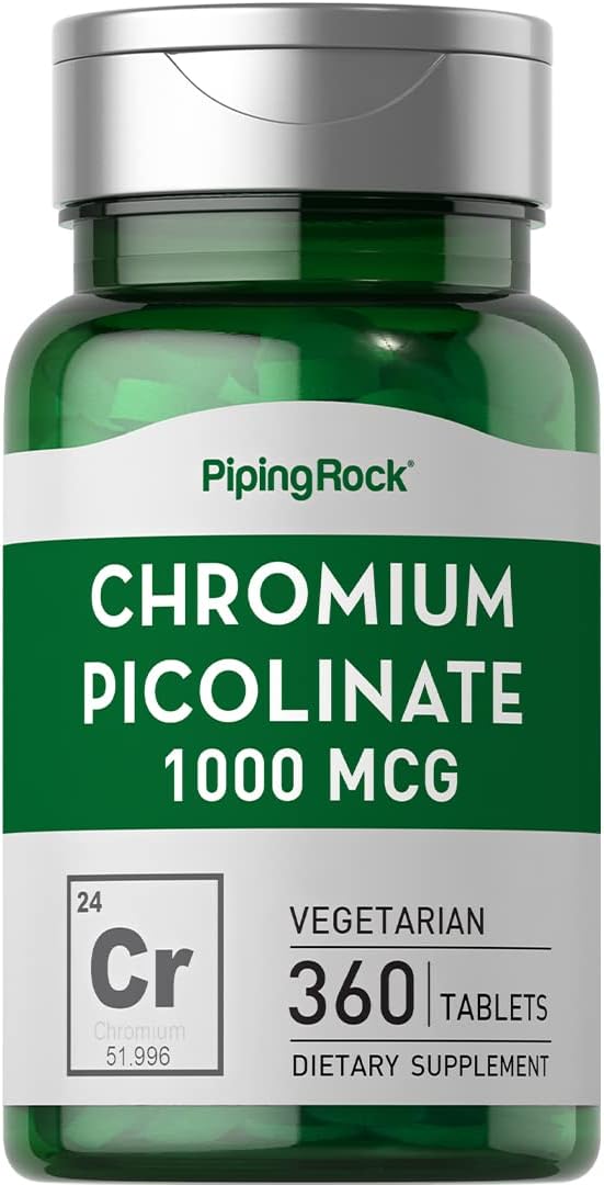 Piping Rock Chromium Picolinate 1000mcg | 360 Tablet Pills