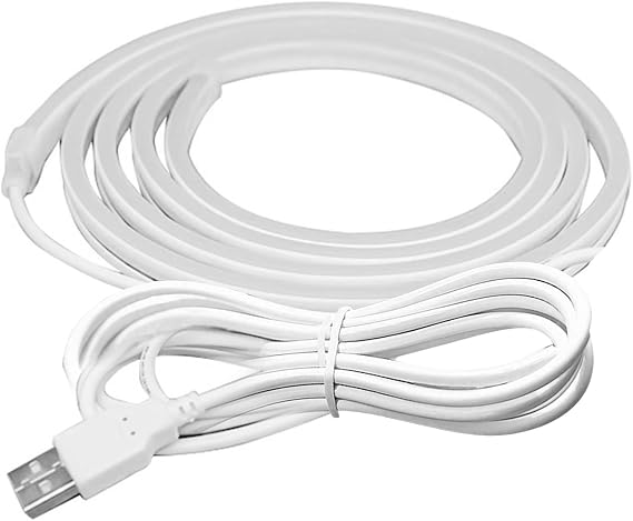 キャビネット下ledライト - 1mフレキシブルチューブロープ、usb電源グローストリップ、防水バー装飾 | 寝室/ホテルの書店/レストランラウンジのインテリア用環境照明