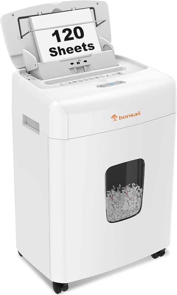 Bonsaii 120 Sheet High Security Micro Cut Paper Shredder