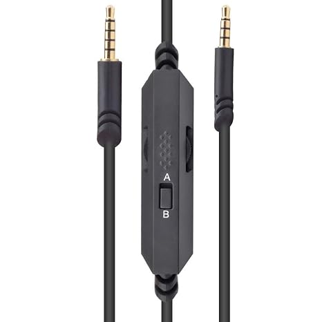 Alitutumao Replacement A50 Headset Cable Cord with A&B Modes Inline Mute Volume Control & Mic Compatible with Astro A10 A40 A50 A30 & Logitech G633 G933 Gaming Headsets to PC Mobile MixAmp PS4 PS5