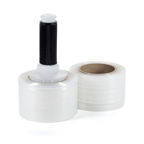 IDL Packaging 3" x 700' Stretch Wrap Mini Rolls, 120 Ga (2-Pack) - USA-Made