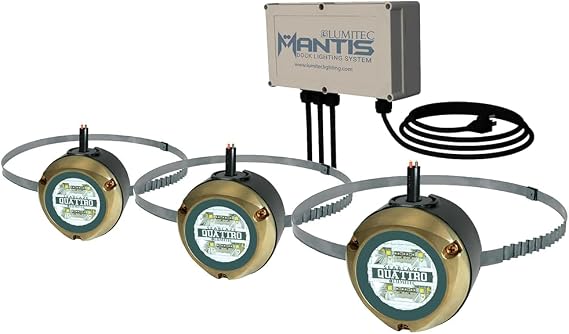 Lumitec 101525 Mantis LED Underwater Dock Light Kit, 2,000+ Lumens