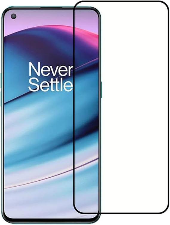 Microcase OnePlus Nord CE 5G Tam Kaplayan Çerçeveli Tempered Ekran Koruyucu - Siyah