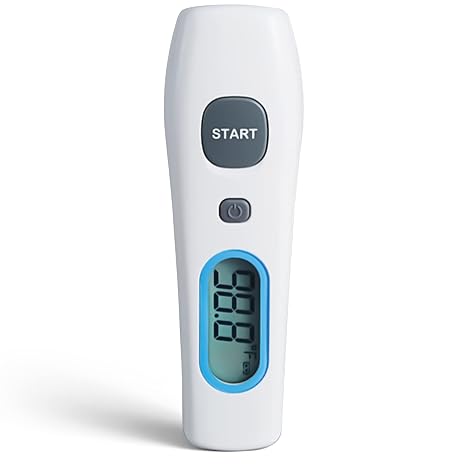 Digital Forehead Thermometer for Adults and Kids, Touchless No Contact Infrared Temperature Sensor, Professional and Home Use, Model THD2FE