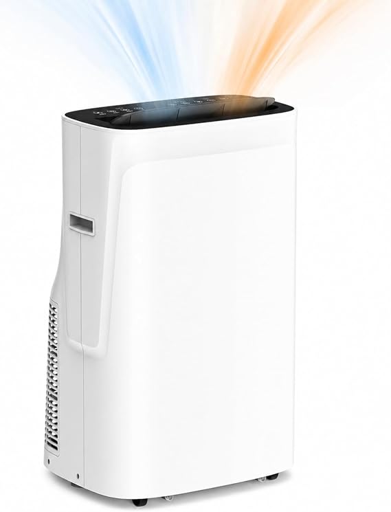 Coolblus Inverter Air Conditioners, 4 in 1 Portable AC Unit with Heat/Cool/Dehumidify/Fan, Wi-Fi Smart Quiet AC Cool, Window Kit