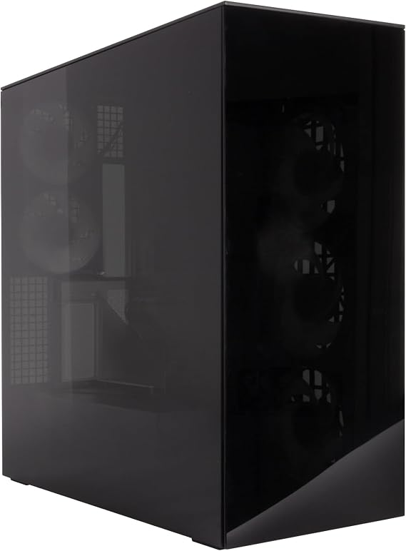 ARCTIC Xtender VG Black (Tinted Glass) with Vertical GPU Mount - PC Case, Tempered Panorama Glass, 2 x 420 mm Radiator Support, Full Tower, Big Tower, E-ATX, 5X A-RGB Fans pre-Mounted - Black