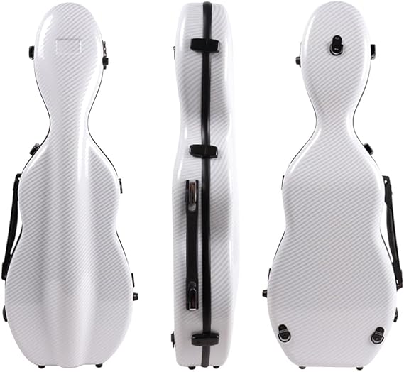 Violin case 4/4 full size Carbon fiber violin box Hard shell with Backstraps,Durable handle Water-proof Lightweight