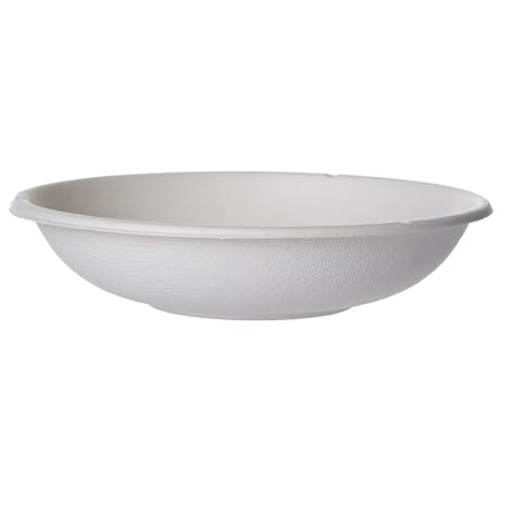 ECO PRODUCTS Disposable Round Coupe Sugarcane Bowl, Eco-Friendly, Compostable, Grease and Cut Resistant, Microwave Safe, 12 oz, Case of 800