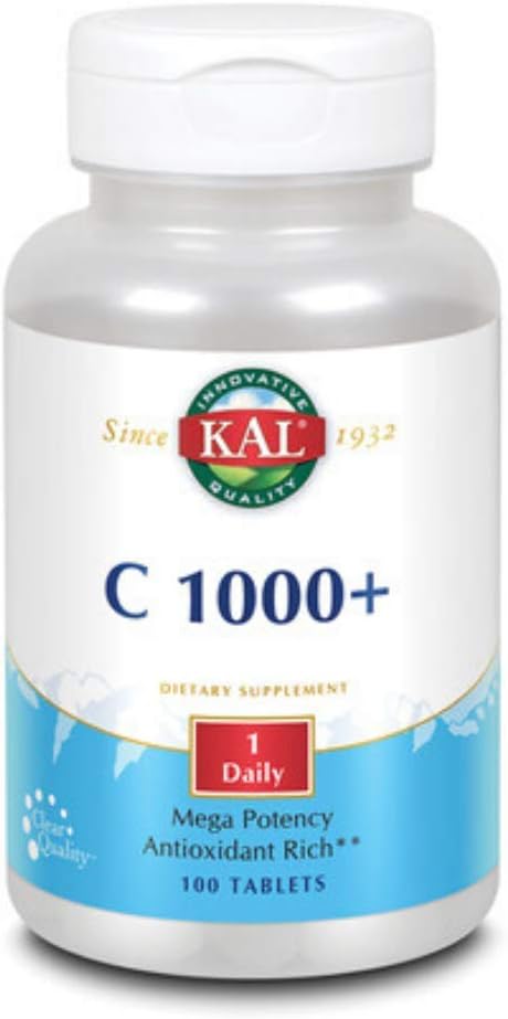 KAL C-1000 Plus Mega Potency Supplement, 1000 mg, 100 Count