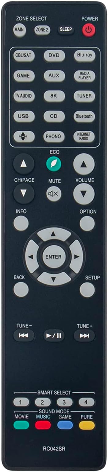 RC042SR VINABTY Replace Remote Control Fit for Marantz AV SR6015 NR1711 SR5015 Surround Receiver SR5015OM SR5015DAB SR5015