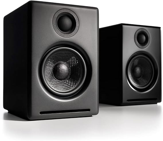 Audioengine A2 Plus Wireless Bluetooth Desktop Speakers, 60W, Black | Computer Speakers, Music and Gaming - Black
