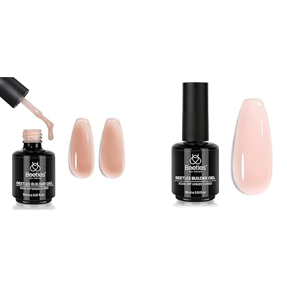 Beetles Jelly Brown Builder Gel for Nails with Cover Nude Builder Gel for Nail Extension & Building Apex Beauty Gift Sets for Women