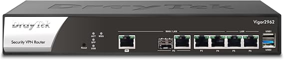 Draytek Vigor 2962 High Performance Dual-WAN Router/VPN Gateway, VIGOR2962