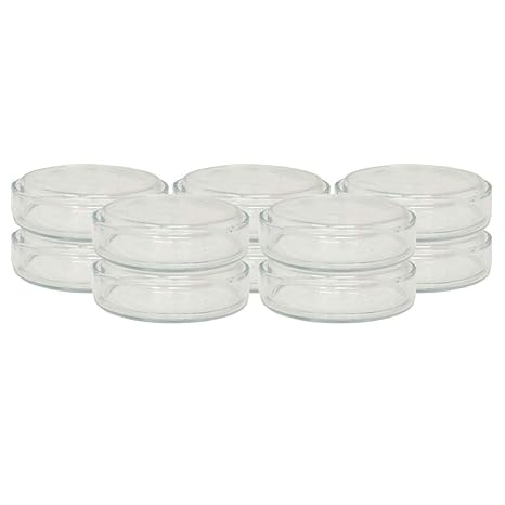 60mm Glass Petri Dish with Cover, Borosilicate Glass, Karter Scientific (Pack of 10)
