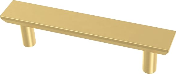 Franklin Brass Simple Square (10-Pack) Cabinet Handles 3" Hole Center Pulls | Modern Gold Hardware Kitchen Door, Drawers, Dressers, Furniture P40844K-117-C