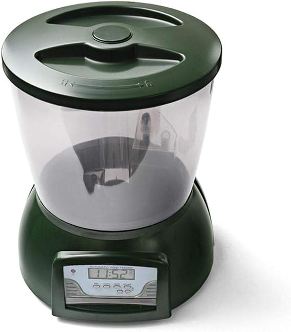 Automatic Fish Feeder, LCD display 4.25L Auto Pond Fish Feeder timing quantitative Fish Food Dispenser For Aquarium Pond