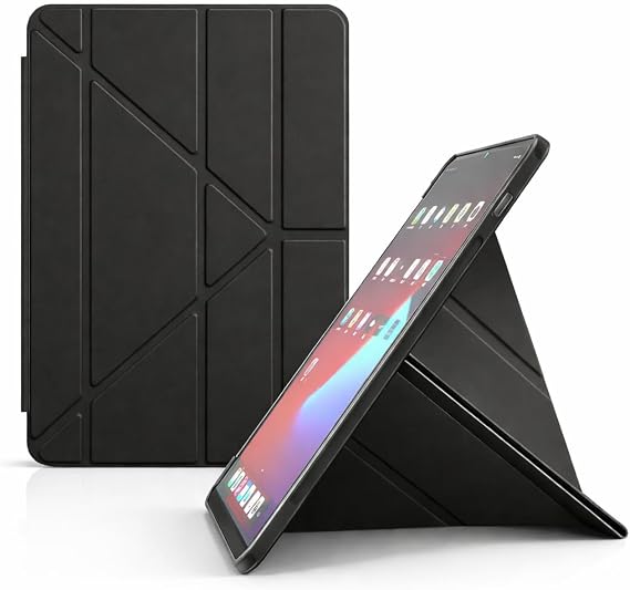 Coverzone Samsung Galaxy P610 ile uyumlu Tab S6 Lite 10.4 Kılıf Kalem Koyma Bölmeli Stand Olan Uyku Modlu Suni Deri, Yarı transparan Silikon Arka Yüzey ergonomik yapılı, Attravtive Smart Cover